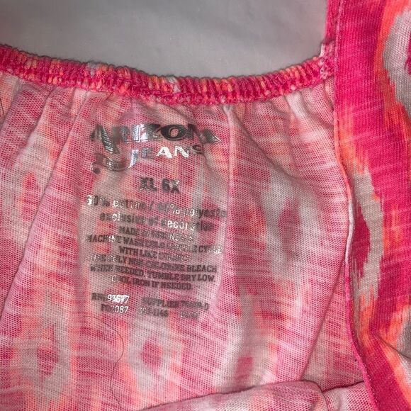 Cute ruffled print summer tank. Size 6x - Picture 2 of 4